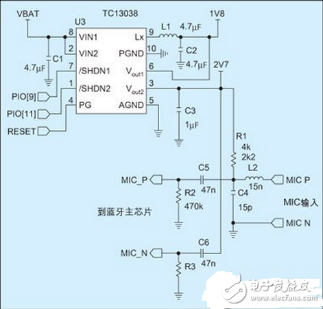 Highly integrated smart Bluetooth headset power supply circuit (with circuit reference diagram)