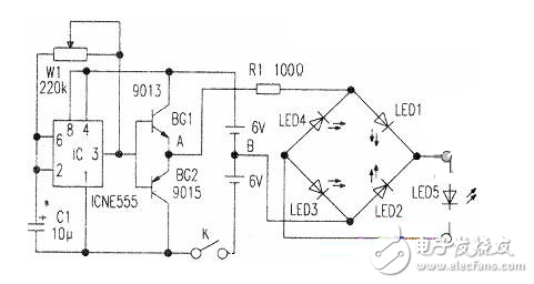 The working process is: first, during the negative half cycle of the alternating current, the alternating current source charges C1 through D1, then the alternating current source and the voltage on C1 are added in the positive half cycle, and the capacitor C2 is charged through D2, and the charged voltage is the charging voltage of the capacitor C1. Twice. Next, in the negative half cycle, in addition to the power supply charging the capacitor C1 via D1, the AC power supply is superimposed with the voltage on C2 via D3 to charge C3, C1, and the charging voltage on C3 is twice that on C1. During the positive half cycle, the AC power supply is superimposed with the voltage on C1. In addition to charging capacitor C2 via D2, it also superimposes the voltage on C1 and C3 via D4 to charge capacitors C4 and C2. The voltage charged on C4 is capacitor C1. Double the voltage.