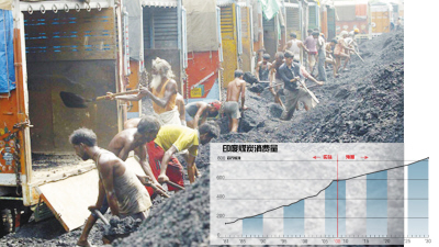 Large coal demand in India Large increase in coal imports in the first half of the year