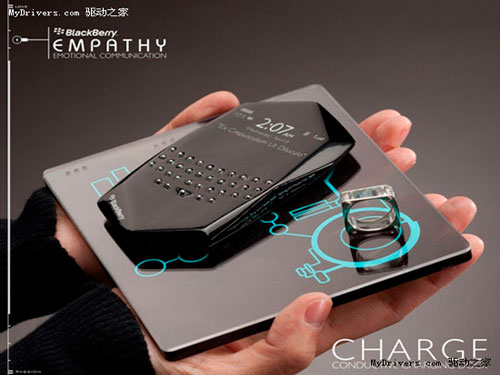 Who says BlackBerry will not be creative Transparent glass concept phone exposure