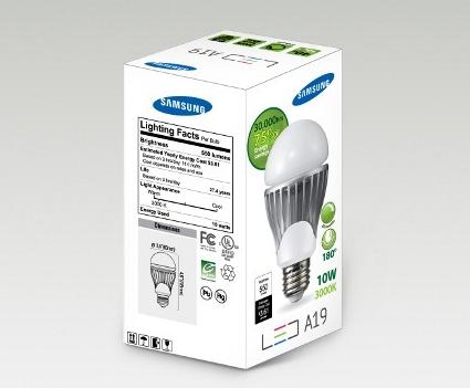 South Korea's Samsung introduced 10W new LED light bulb