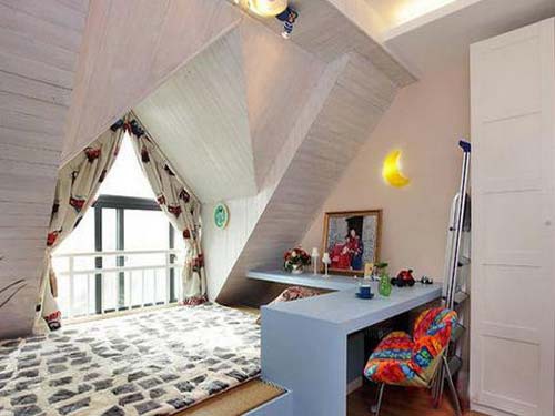 The sloped roof loft can also be rejuvenated