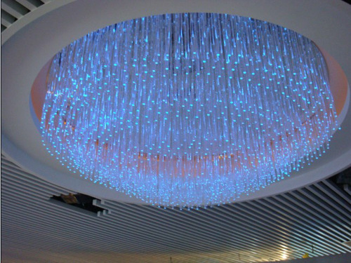 Crystal chandelier installed on its own