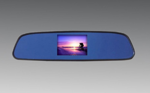 Car rearview mirror display