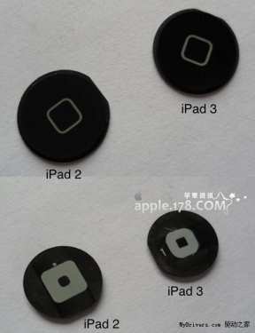 iPad 3 Home key leaks Internal structure has changed
