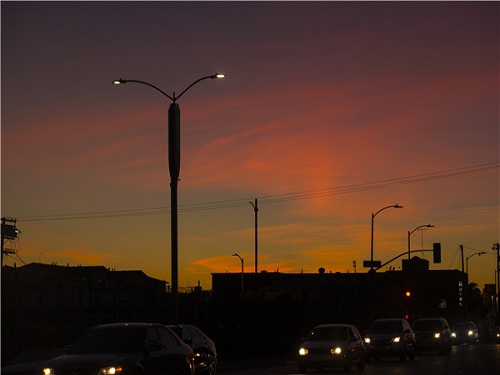 Los Angeles: City Before LED Streetlight Application
