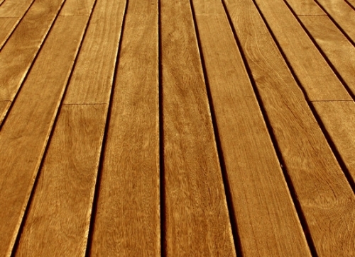 Wooden floor soaked in water to save **