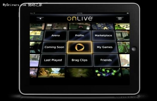 OnLive cloud computing game platform landing iPad