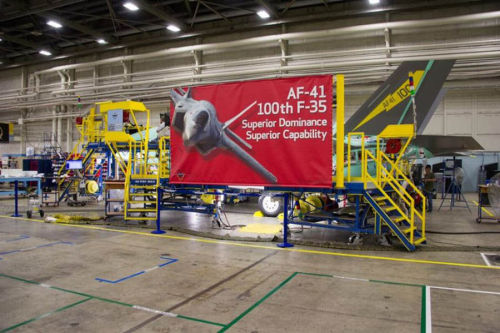 The 100th F-35 fighter jet assembly is about to be completed