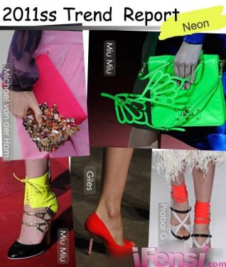 Neon light color accessories for spring/summer 2011 trends