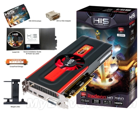 HIS Radeon HD 7950 lands on the domestic market for the first time