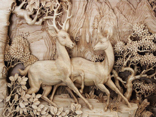 Wood carving crafts production process
