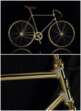The world's most expensive crystal gold bike