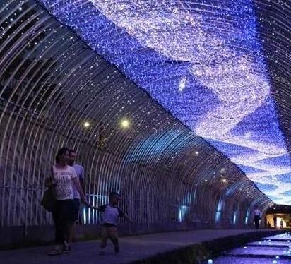 LED lights decorate "The Milky Way of Light" over the Seventh Eve