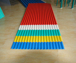 Three stages of PVC plastic tile development