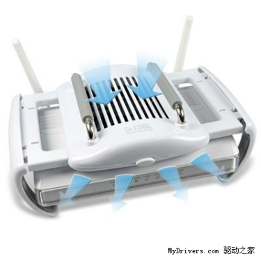 The router also has a radiator!