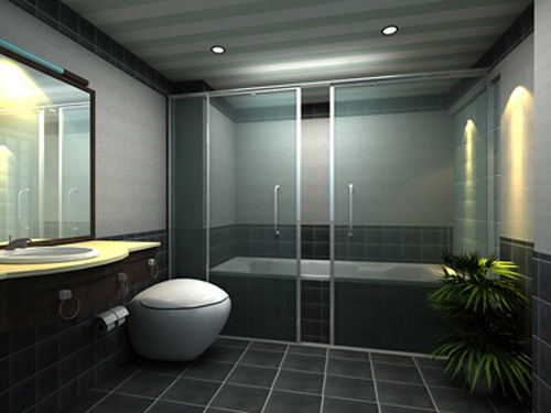 Bathroom lighting design installation scheme