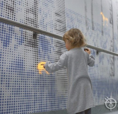 LED interactive wallpaper