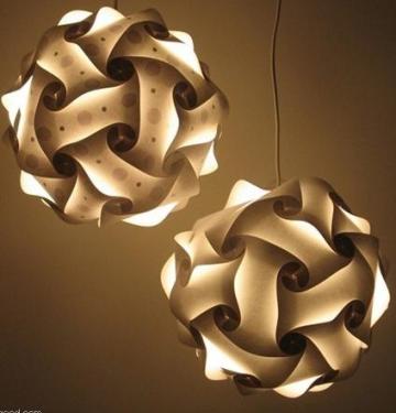Recyclable paper modular LED chandelier