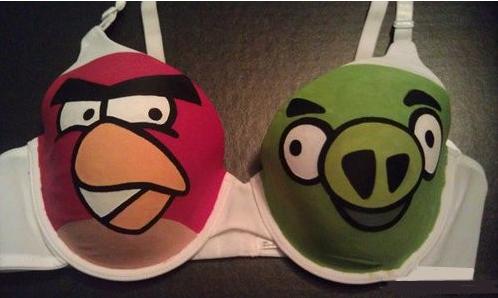 Angry Bra "Angry Bird" theme bra starts selling