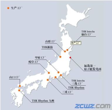 Taking the example as an example: Production status of THK's factories in Japan