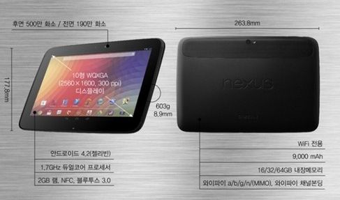 Nexus 10 tablet will have 64GB version