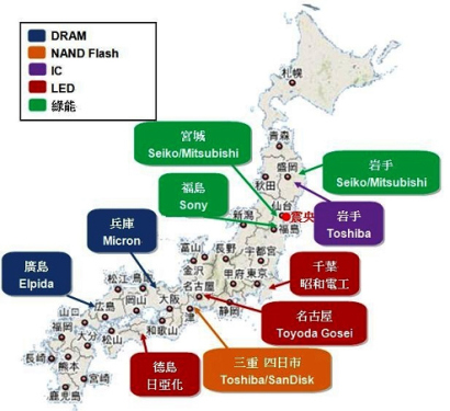 Japan's silicon wafer supply affected by the earthquake