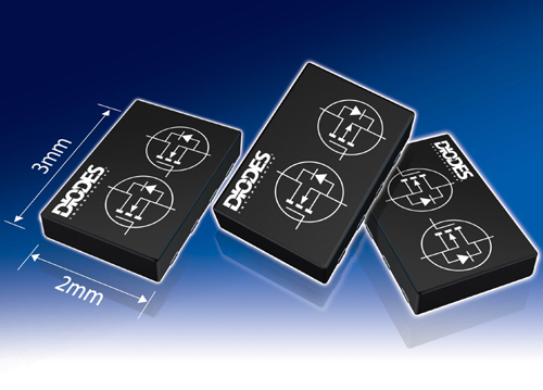 Diodes Packaged MOSFET Saves 70% of Board Space