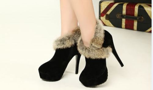 Winter new high heels, highlighting the charm of women