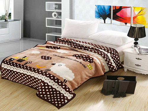 Add a trendy blanket to the bed to keep warm