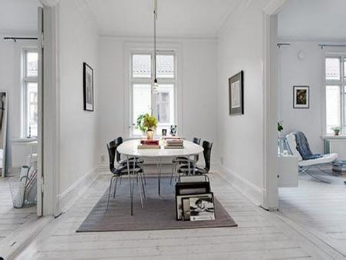 White wood floor with furniture tips