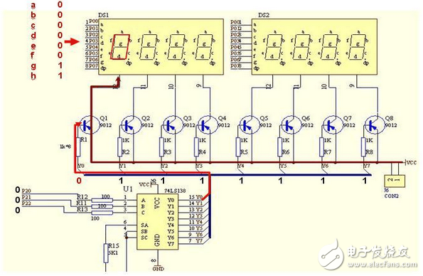 74ls138 drive digital tube display design