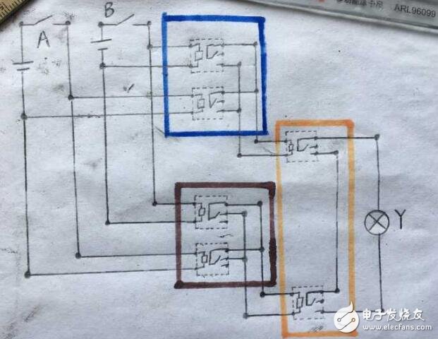 Circuit implementation of XOR gate circuit symbol representation _XOR