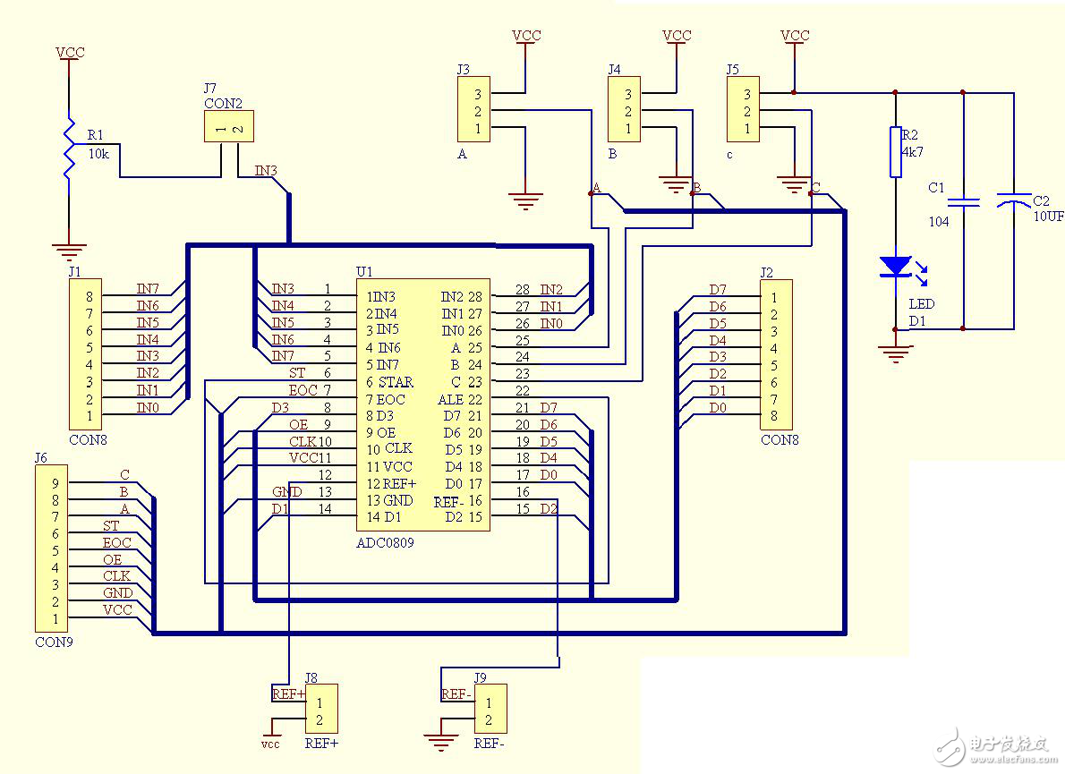 FPGA-based ADC0809 control circuit