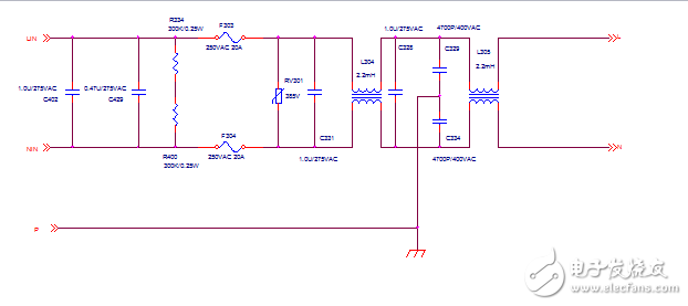 Input EMI filter circuit design specification