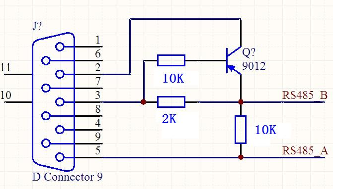 How RS232 interface directly outputs to RS485 circuit