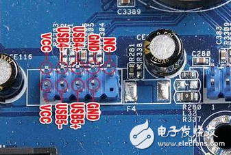 Chassis front USB wiring method