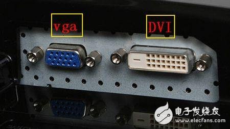 The difference between vga interface and dvi interface