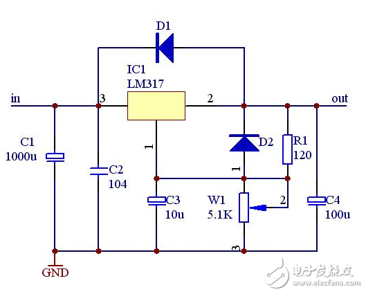 lm317 application circuit diagram summary (integrated circuit, expansion circuit, stable ...
