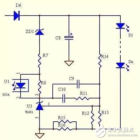 TL431 drive LED constant current control circuit scheme