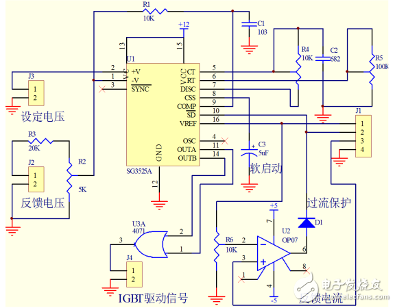 Design of PWM Type Switching Regulated Power Supply Based on SG3525A