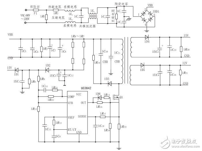 Application Circuit Design Based on UC3842