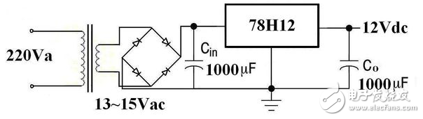 220V to 12V Regulated Power Supply Circuit Diagram