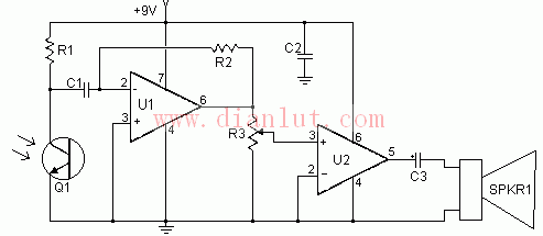 Laser receiving circuit diagram