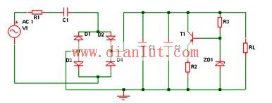 Bridge full-wave rectification regulator circuit