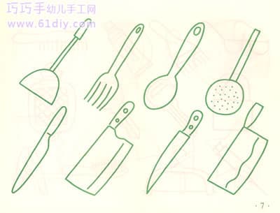 Tool rice spoon stick figure (kitchenware)