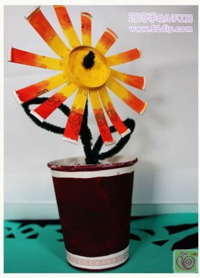 Waste utilization manual - paper cup flower pot
