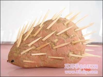 Sweet potato small hedgehog (fruit and vegetable handmade)