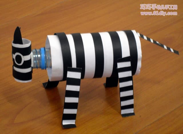 Bottle handmade - zebra