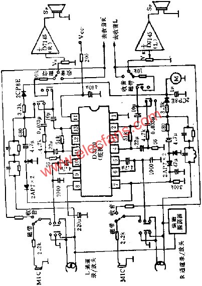 D3220 dual channel with ALC preamplifier circuit 